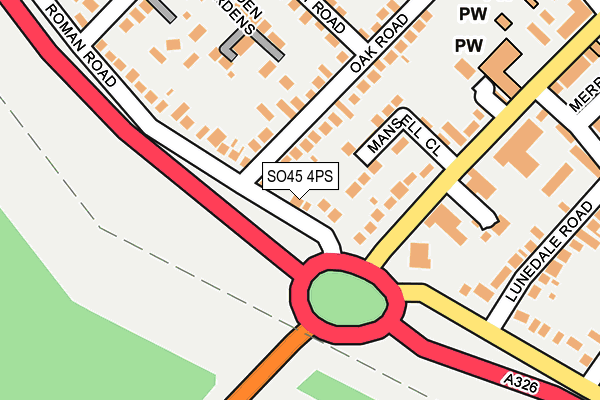 SO45 4PS map - OS OpenMap – Local (Ordnance Survey)