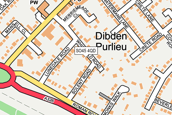 SO45 4QD map - OS OpenMap – Local (Ordnance Survey)