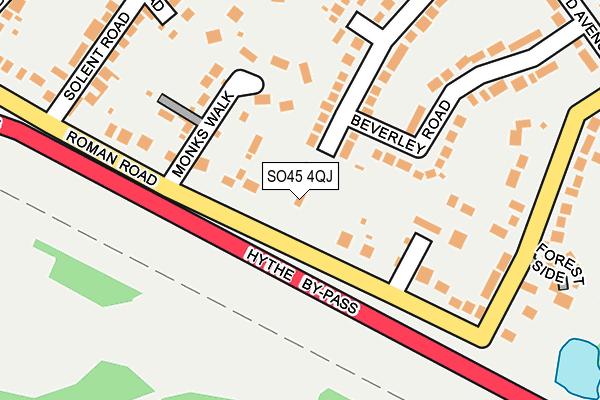 SO45 4QJ map - OS OpenMap – Local (Ordnance Survey)
