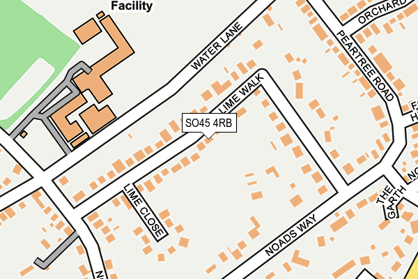 SO45 4RB map - OS OpenMap – Local (Ordnance Survey)