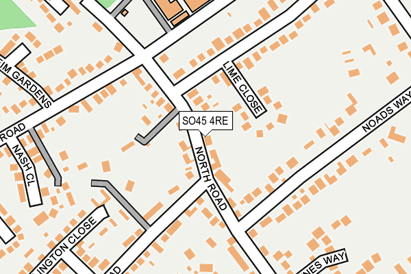 SO45 4RE map - OS OpenMap – Local (Ordnance Survey)