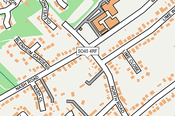 SO45 4RF map - OS OpenMap – Local (Ordnance Survey)