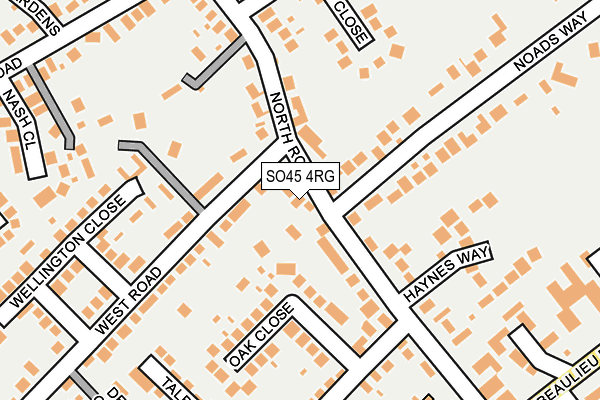 SO45 4RG map - OS OpenMap – Local (Ordnance Survey)
