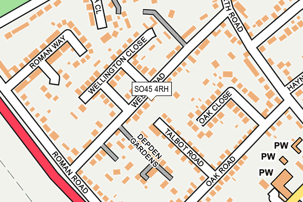 SO45 4RH map - OS OpenMap – Local (Ordnance Survey)