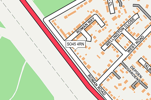 SO45 4RN map - OS OpenMap – Local (Ordnance Survey)