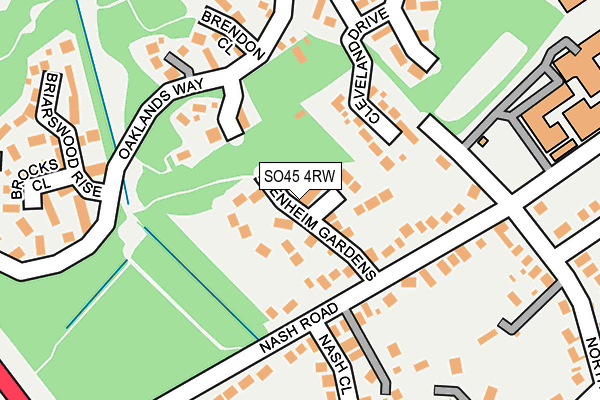 SO45 4RW map - OS OpenMap – Local (Ordnance Survey)