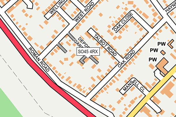 SO45 4RX map - OS OpenMap – Local (Ordnance Survey)