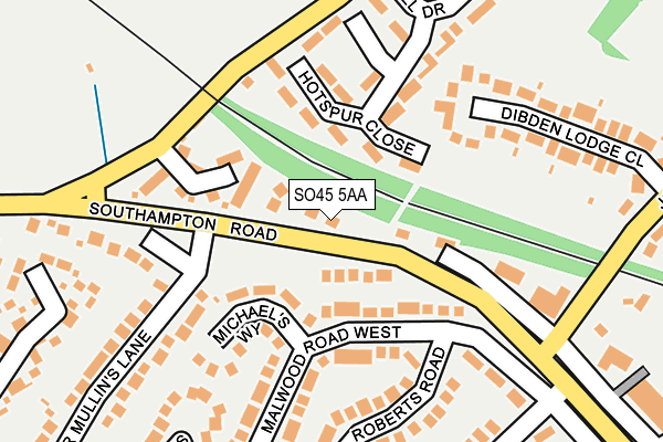 SO45 5AA map - OS OpenMap – Local (Ordnance Survey)