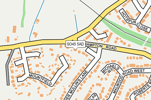 SO45 5AD map - OS OpenMap – Local (Ordnance Survey)