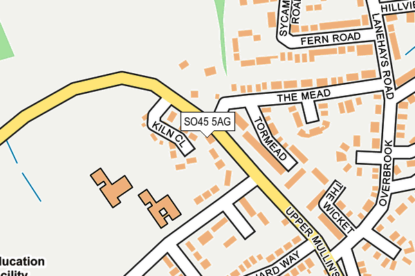 SO45 5AG map - OS OpenMap – Local (Ordnance Survey)