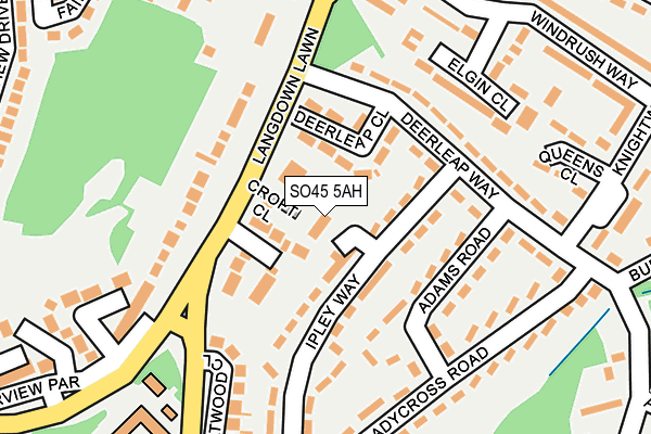 SO45 5AH map - OS OpenMap – Local (Ordnance Survey)