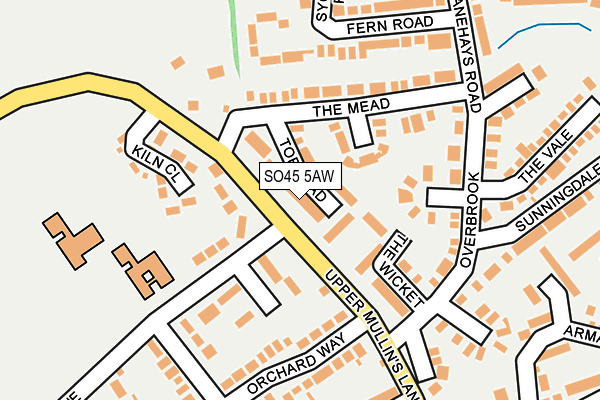 SO45 5AW map - OS OpenMap – Local (Ordnance Survey)