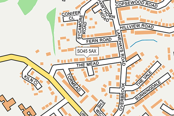 SO45 5AX map - OS OpenMap – Local (Ordnance Survey)