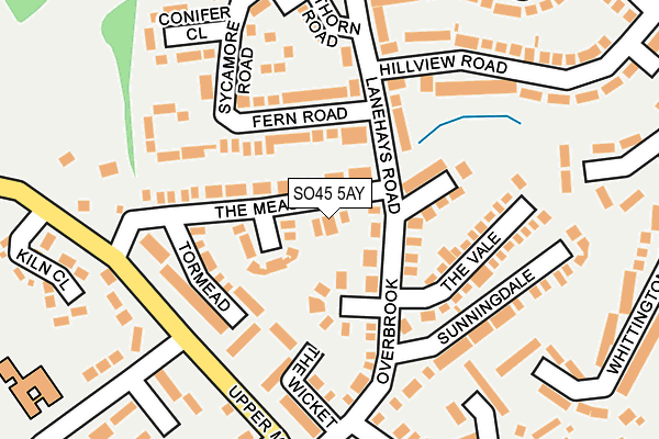 SO45 5AY map - OS OpenMap – Local (Ordnance Survey)