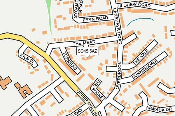 SO45 5AZ map - OS OpenMap – Local (Ordnance Survey)