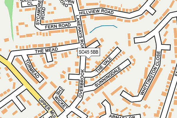 SO45 5BB map - OS OpenMap – Local (Ordnance Survey)