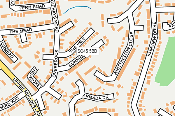 SO45 5BD map - OS OpenMap – Local (Ordnance Survey)