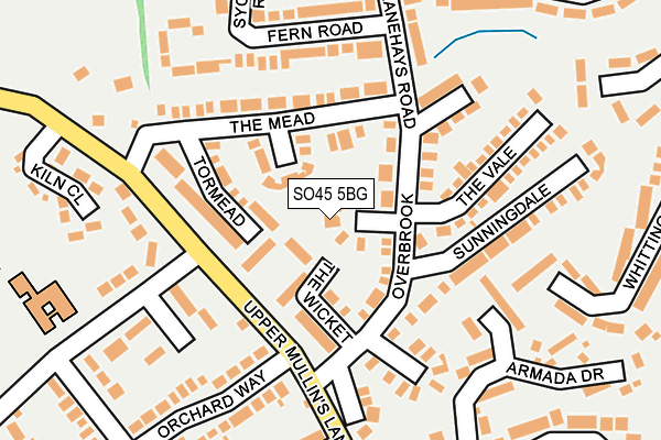 SO45 5BG map - OS OpenMap – Local (Ordnance Survey)