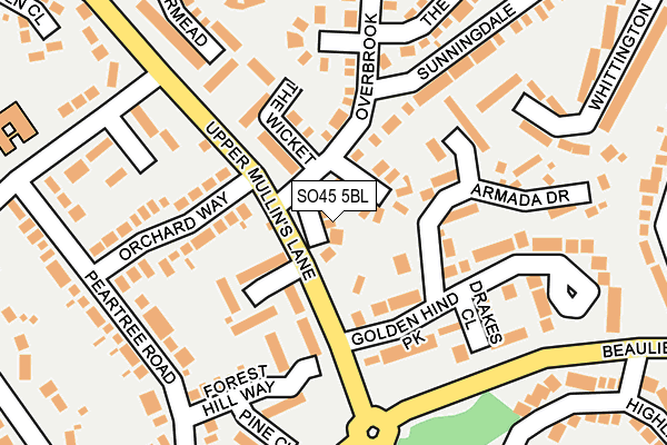 SO45 5BL map - OS OpenMap – Local (Ordnance Survey)