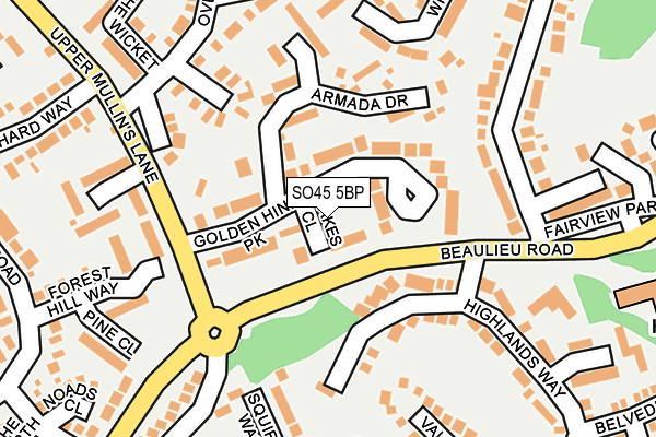 SO45 5BP map - OS OpenMap – Local (Ordnance Survey)