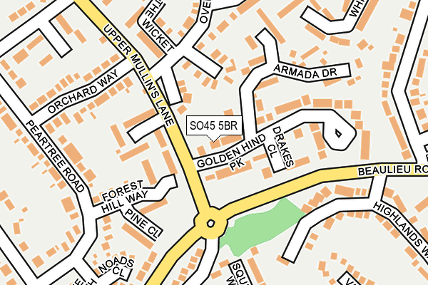 SO45 5BR map - OS OpenMap – Local (Ordnance Survey)