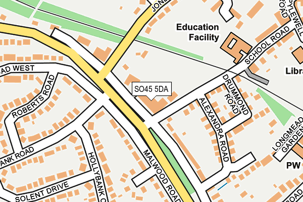 SO45 5DA map - OS OpenMap – Local (Ordnance Survey)