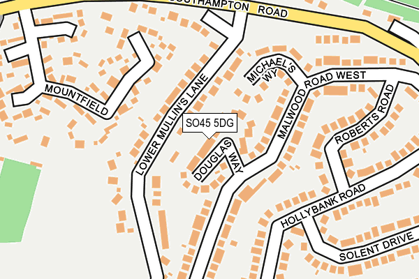 SO45 5DG map - OS OpenMap – Local (Ordnance Survey)