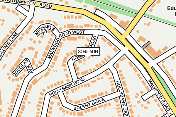 SO45 5DH map - OS OpenMap – Local (Ordnance Survey)