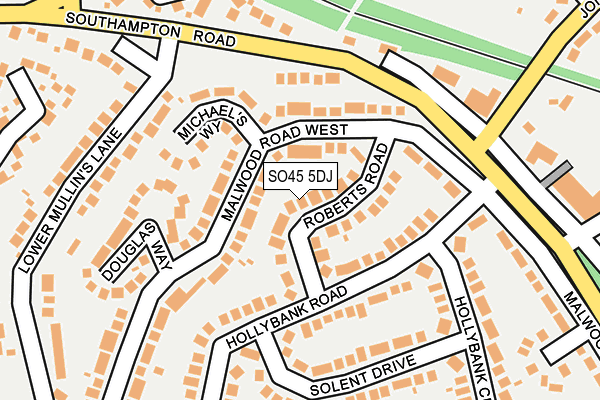 SO45 5DJ map - OS OpenMap – Local (Ordnance Survey)