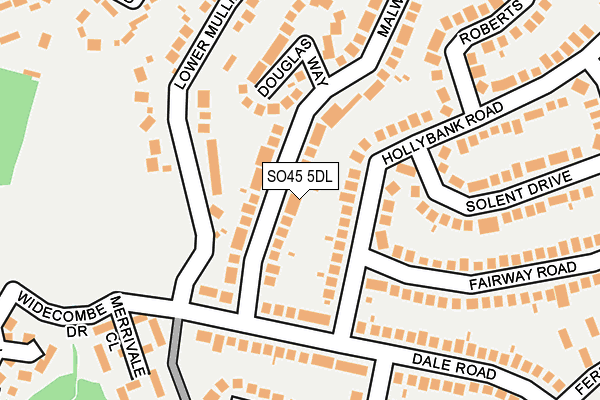 SO45 5DL map - OS OpenMap – Local (Ordnance Survey)