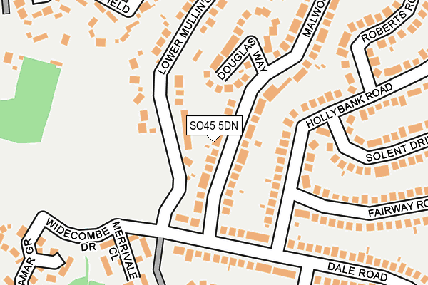 SO45 5DN map - OS OpenMap – Local (Ordnance Survey)