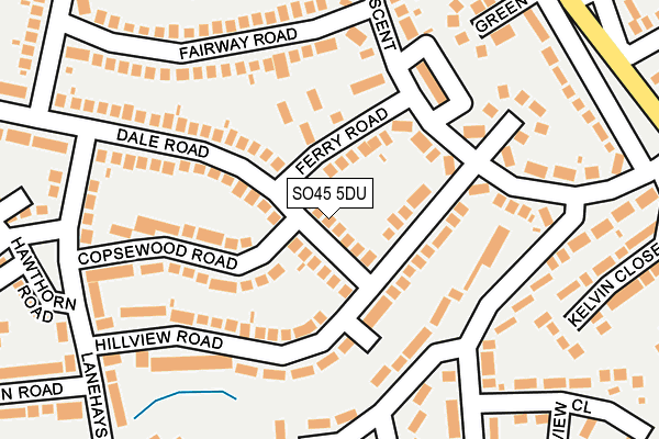 SO45 5DU map - OS OpenMap – Local (Ordnance Survey)