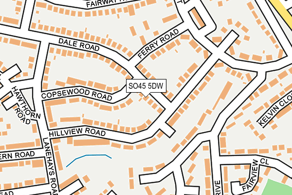 SO45 5DW map - OS OpenMap – Local (Ordnance Survey)