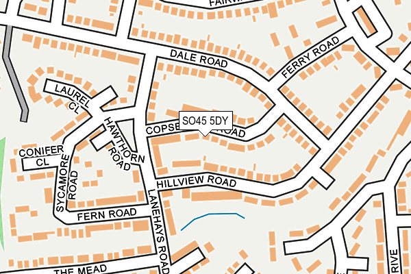 SO45 5DY map - OS OpenMap – Local (Ordnance Survey)