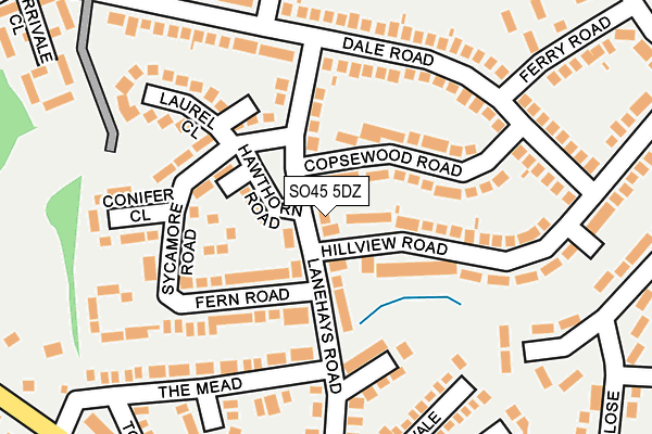 SO45 5DZ map - OS OpenMap – Local (Ordnance Survey)