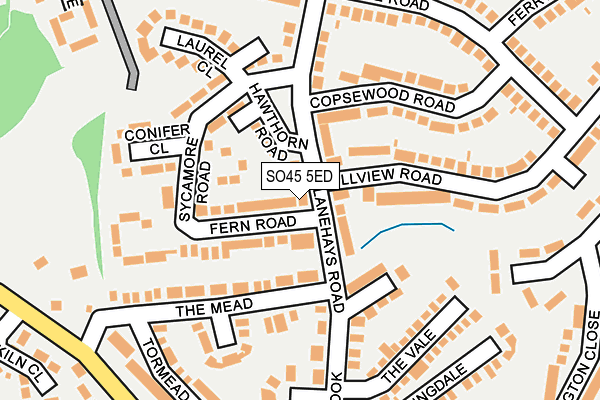 SO45 5ED map - OS OpenMap – Local (Ordnance Survey)