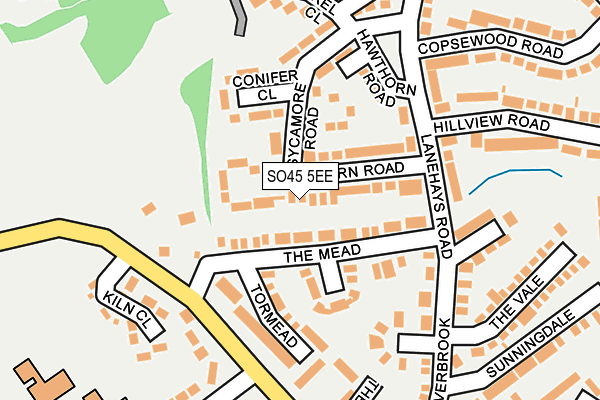SO45 5EE map - OS OpenMap – Local (Ordnance Survey)