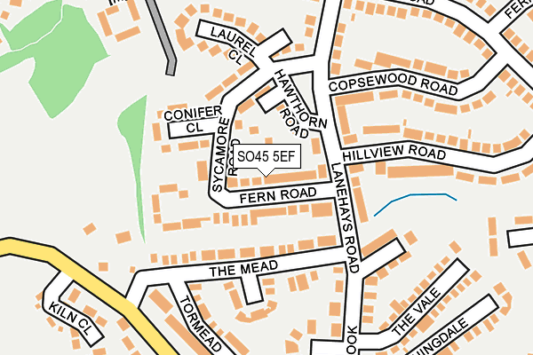 SO45 5EF map - OS OpenMap – Local (Ordnance Survey)