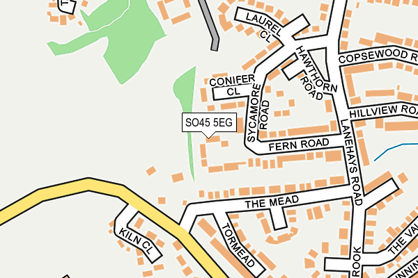 SO45 5EG map - OS OpenMap – Local (Ordnance Survey)