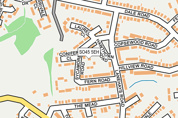 SO45 5EH map - OS OpenMap – Local (Ordnance Survey)