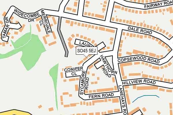 SO45 5EJ map - OS OpenMap – Local (Ordnance Survey)