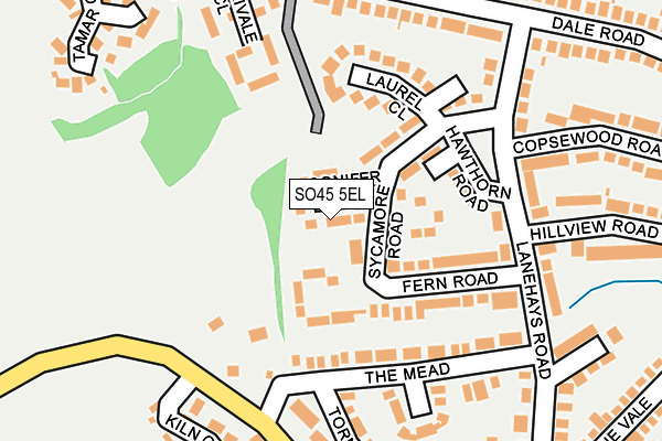 SO45 5EL map - OS OpenMap – Local (Ordnance Survey)
