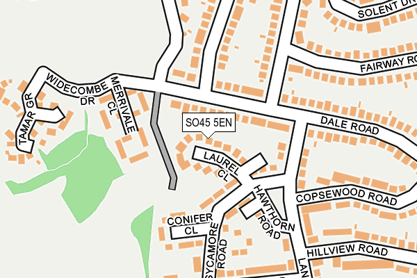 SO45 5EN map - OS OpenMap – Local (Ordnance Survey)
