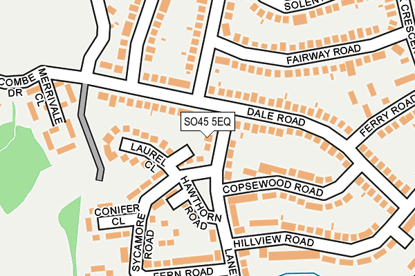 SO45 5EQ map - OS OpenMap – Local (Ordnance Survey)