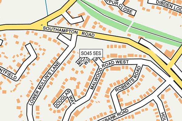 SO45 5ES map - OS OpenMap – Local (Ordnance Survey)