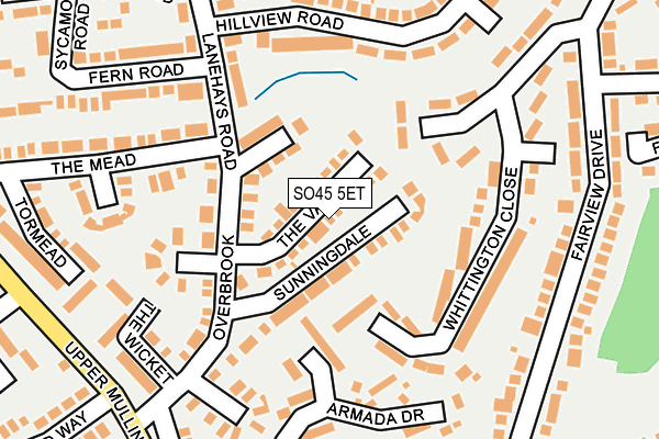 SO45 5ET map - OS OpenMap – Local (Ordnance Survey)