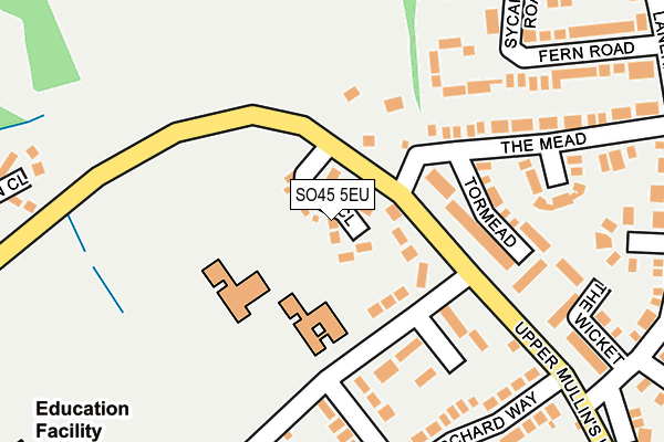 SO45 5EU map - OS OpenMap – Local (Ordnance Survey)