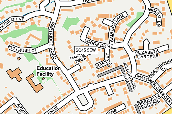 SO45 5EW map - OS OpenMap – Local (Ordnance Survey)