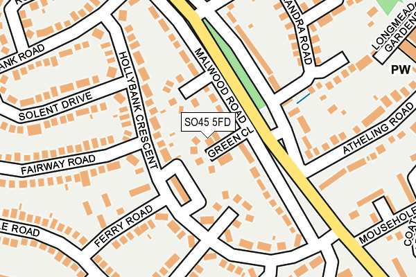 SO45 5FD map - OS OpenMap – Local (Ordnance Survey)