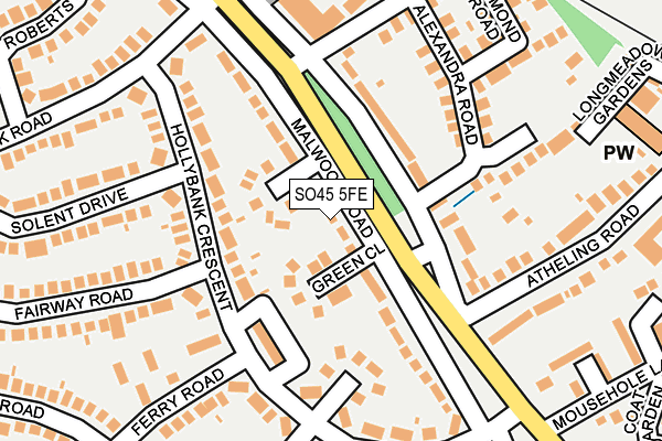 SO45 5FE map - OS OpenMap – Local (Ordnance Survey)